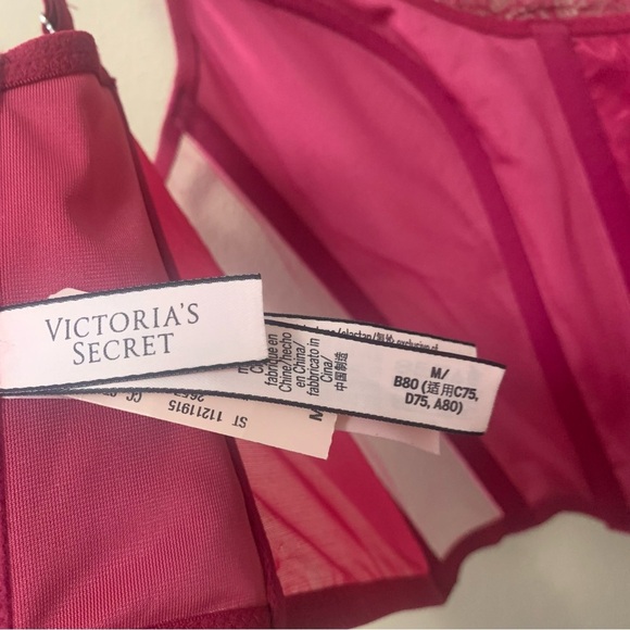 Victoria’s Secret Unlined Lace-Up Velvet Corset Top Size Medium New NWT - Picture 7 of 11